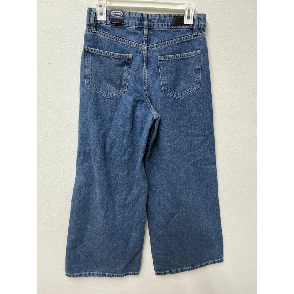Scoop Womens‎ Rhinestone Wide Leg High Rise Jeans Caliber Blue SC020557B Size 0 - Picture 12 of 16